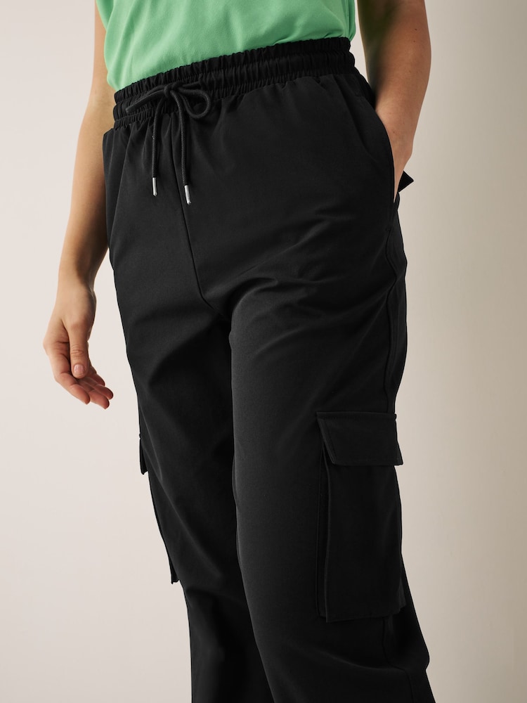 NOISY MAY Black High Waisted Utility Cargo Trousers - Image 4 of 4