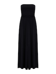 Pour Moi Black Jersey Bandeau Side Split Multiway Maxi Dress - Image 4 of 5