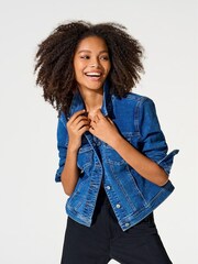 ONLY Light Blue Denim Jacket - Image 1 of 4