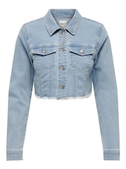 ONLY Blue Dark Wash Denim Jacket - Image 7 of 8