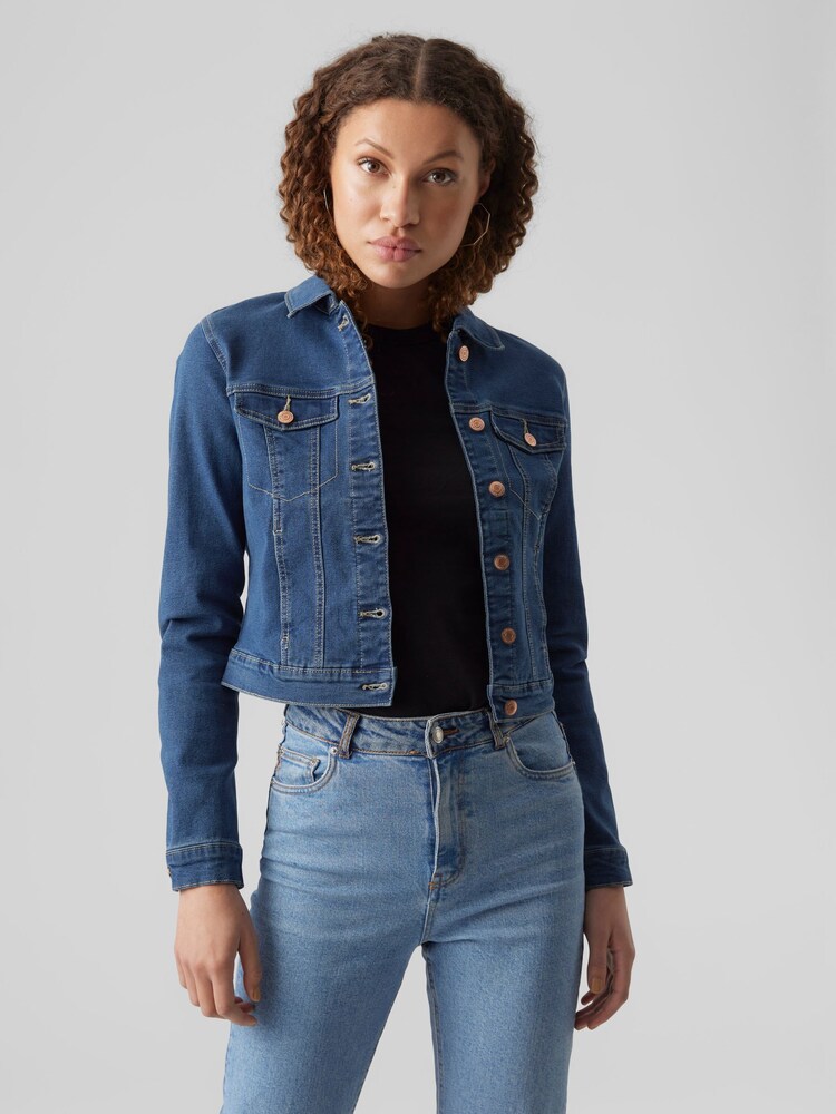 Синий деним - Классическая джинсовая куртка VERO MODA - Изображение 1 из 5 Синий деним - Классическая джинсовая куртка VERO MODA - Изображение 1 из 5