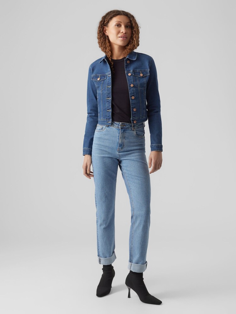 VERO MODA Medium Blue Denim Classic Denim Jacket - Image 2 of 5