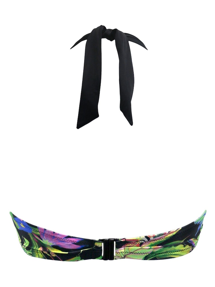 Pour Moi Black Halter St Lucia Underwired Bikini Top - Image 5 of 5