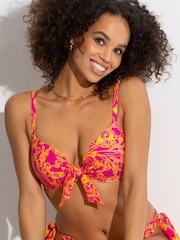 Pour Moi Pink Freedom Lightly Padded Underwired Tie Top - Image 1 of 5