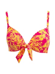 Pour Moi Pink Freedom Lightly Padded Underwired Tie Top - Image 4 of 5