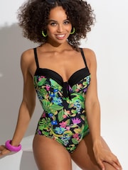 Pour Moi Black St Lucia Padded Underwired Swimsuit - Image 3 of 5