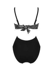 Pour Moi Black Scarf Strapless Tummy Control Swimsuit - Image 5 of 5