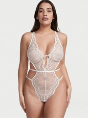 Victoria's Secret Coconut White Strappy Back Lace Body - Image 1 of 3