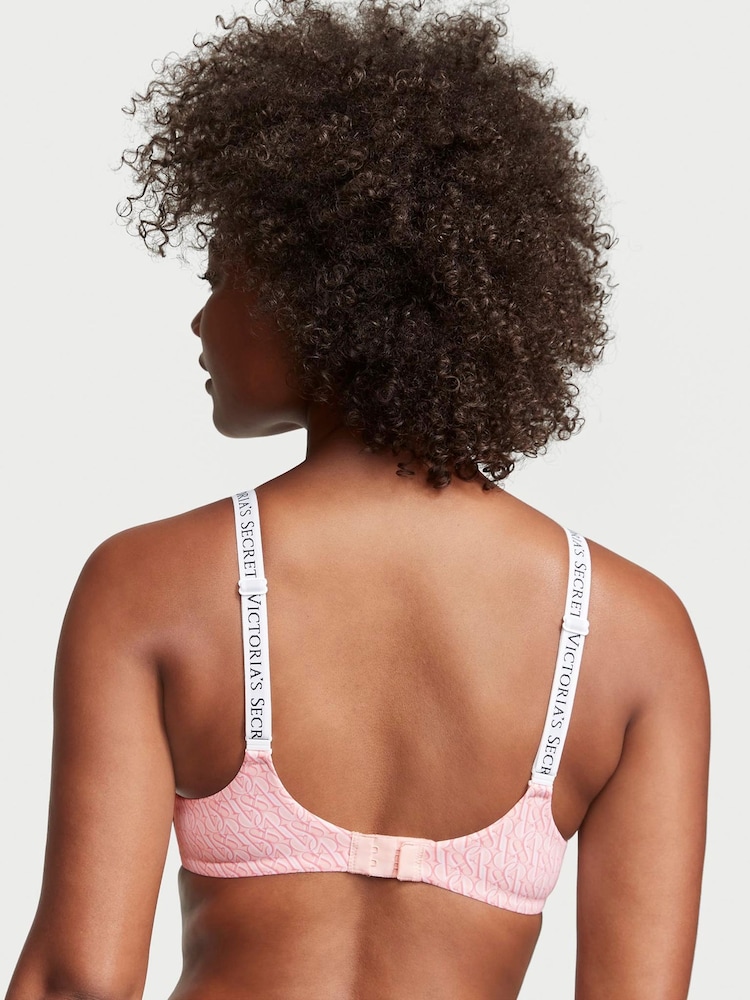 Victoria's Secret Purest Pink Geo Logo Non Wired Lightly Lined Bra - Image 2 of 3