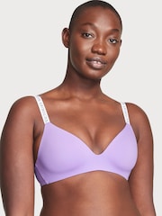 Victoria's Secret Secret Crush Purple Non Wired Logo T-Shirt Bra - Image 1 of 3