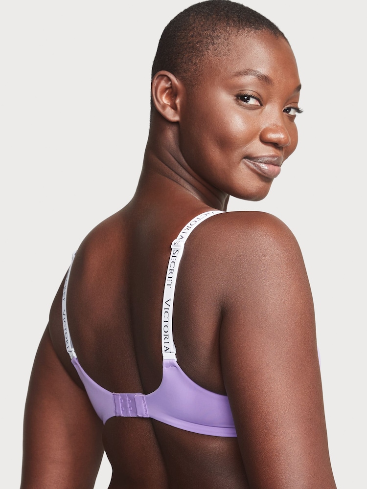 Victoria's Secret Secret Crush Purple Non Wired Logo T-Shirt Bra - Image 2 of 3 Victoria's Secret Secret Crush Purple Non Wired Logo T-Shirt Bra - Image 2 of 3