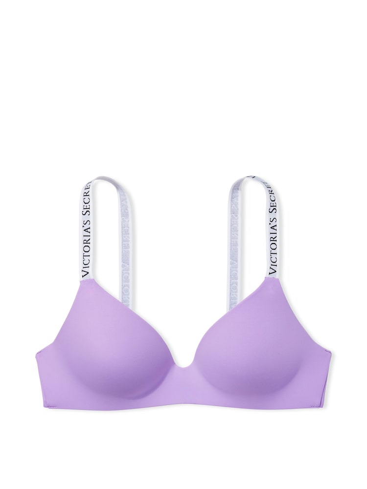 Victoria's Secret Secret Crush Purple Non Wired Logo T-Shirt Bra - Image 3 of 3