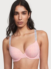 Victoria's Secret Purest Pink Geo Logo Full Cup Push Up Bra - Image 1 of 3