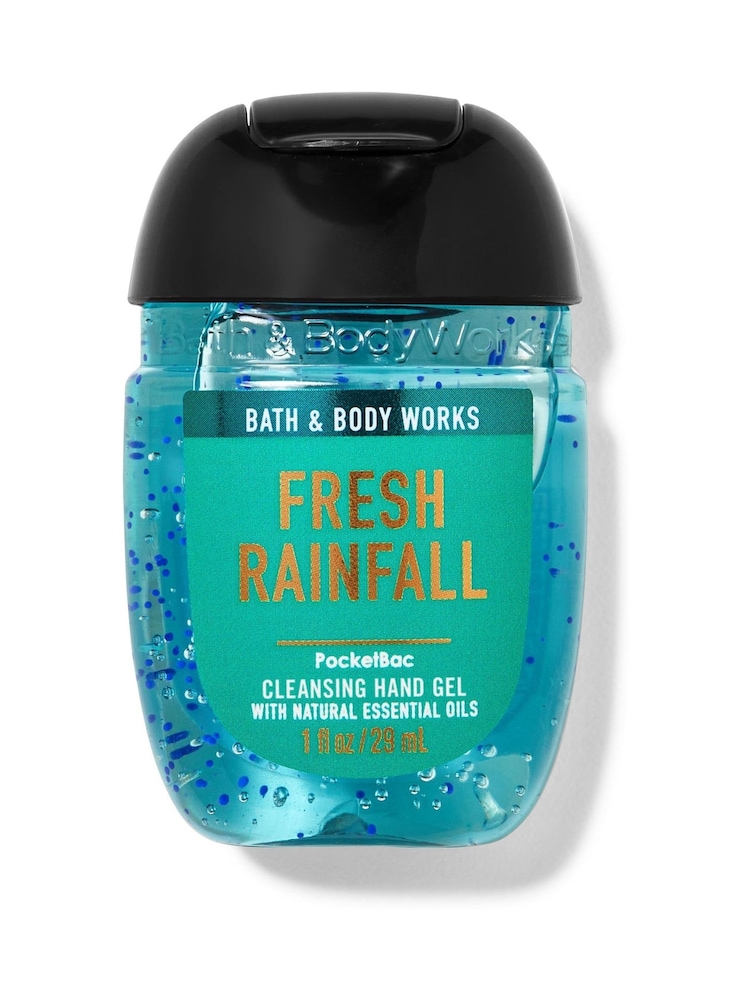 Bath & Body Works Fresh Rainfall PocketBac Cleansing Hand Gel 1 fl oz / 29 mL - Image 1 of 1 Bath & Body Works Fresh Rainfall PocketBac Cleansing Hand Gel 1 fl oz / 29 mL - Image 1 of 1
