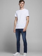JACK & JONES Blue denim Glen Slim Super Stretch Jean - Image 4 of 6