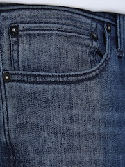 JACK & JONES Blue denim Glen Slim Super Stretch Jean - Image 5 of 6