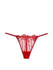 Victoria's Secret Lipstick Embroidery Red G String Knickers - Image 3 of 3