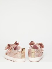 Lipsy Pink Bow Pram Trainer Shoe - Baby - Image 2 of 4