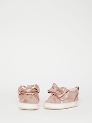Lipsy Pink Bow Pram Trainer Shoe - Baby - Image 3 of 4