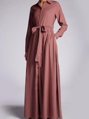 Розовый - Платье-рубашка макси Aab - Image 2 of 5