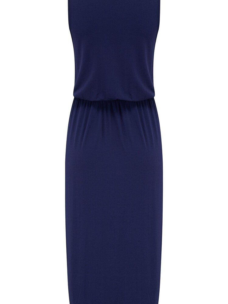 Pour Moi Navy Blue Jessie Notch Neck Jersey  Fuller Bust Midi Dress - Image 5 of 5