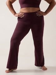 Athleta Burgundy Red Flare Elation Ultra High Waisted Leggings - Image 1 of 4