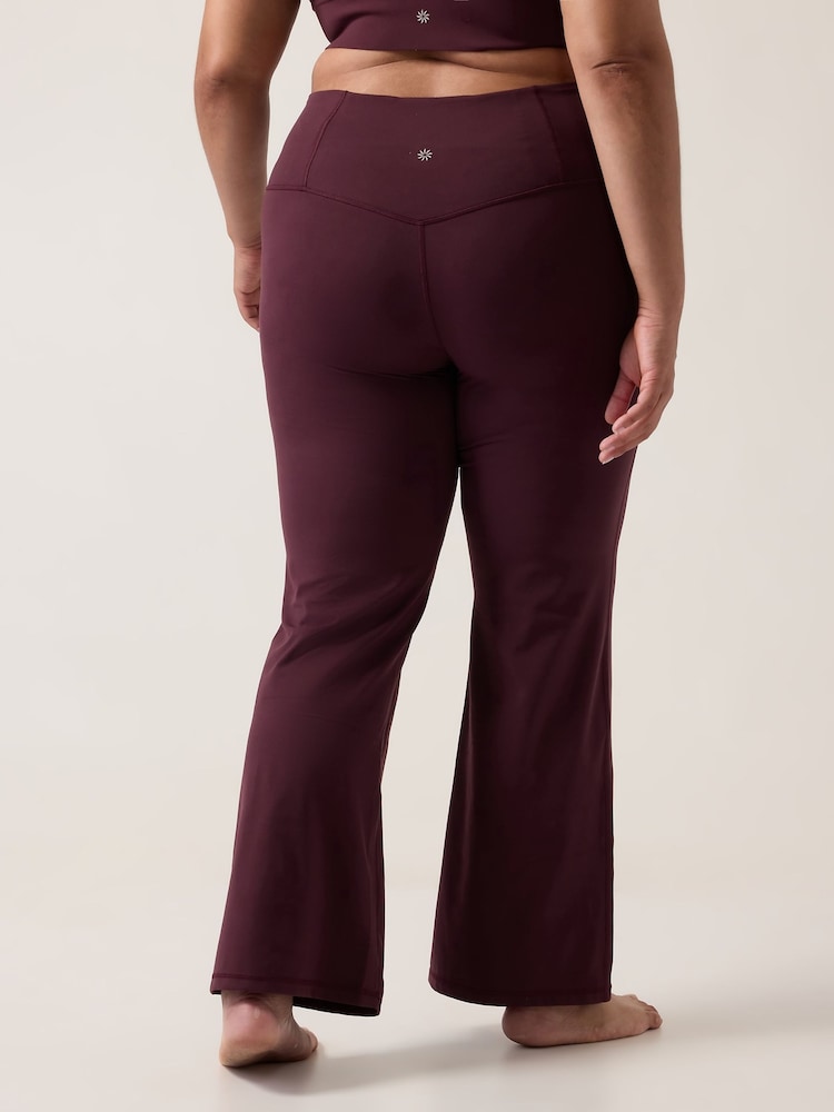 Athleta Burgundy Red Flare Elation Ultra High Waisted Leggings - Image 4 of 4
