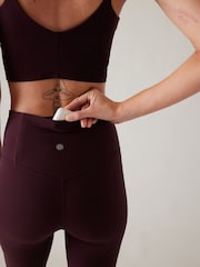 Athleta Burgundy Red Flare Elation Ultra High Waisted Leggings - Image 6 of 6