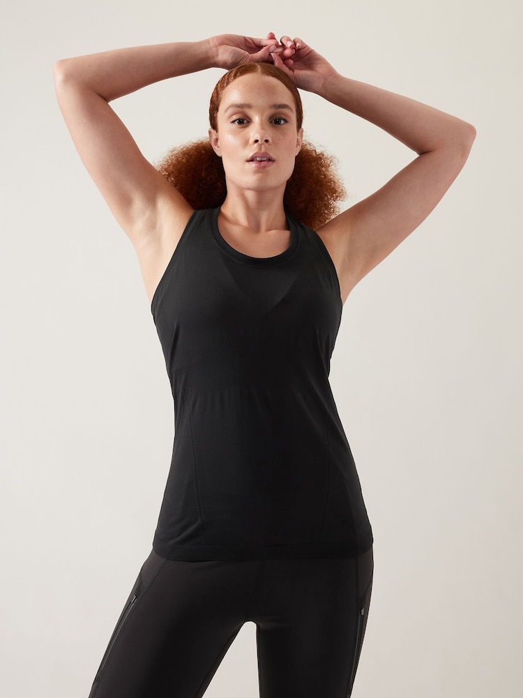 Athleta Black Momentum Seamless Tank Top - Image 1 of 10 Athleta Black Momentum Seamless Tank Top - Image 1 of 10