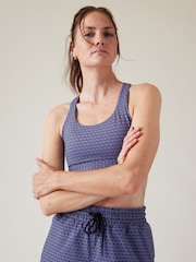Athleta Blue Print A-C Cup Ultimate Ease Medium Impact Sports Bra - Image 1 of 4