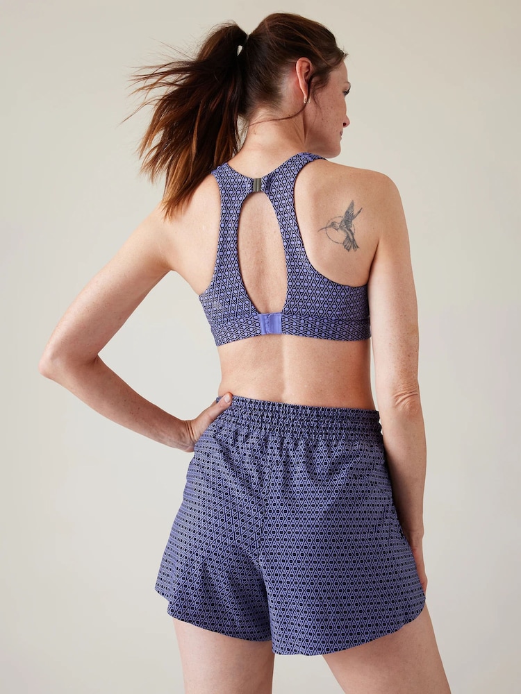 Athleta Blue Print A-C Cup Ultimate Ease Medium Impact Sports Bra - Image 2 of 4