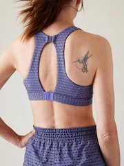 Athleta Blue Print A-C Cup Ultimate Ease Medium Impact Sports Bra - Image 4 of 4