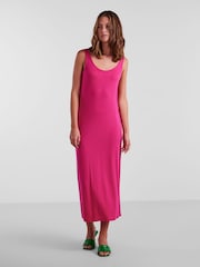 PIECES Pink Sleeveless Jersey Maxi Dress - Image 1 of 5