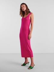 PIECES Pink Sleeveless Jersey Maxi Dress - Image 2 of 5