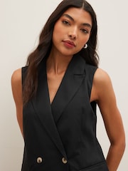 PIECES Black Tailored Waistcoat - Image 4 of 5