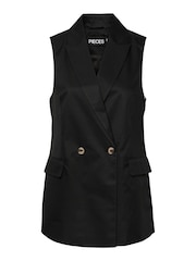 PIECES Black Tailored Waistcoat - Image 5 of 5