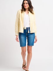 Brakeburn Yellow Broderie Bomber Jacket - Image 4 of 5