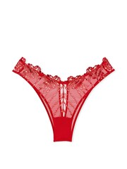 Victoria's Secret Lipstick Embroidery Red Brazilian Knickers - Image 3 of 3