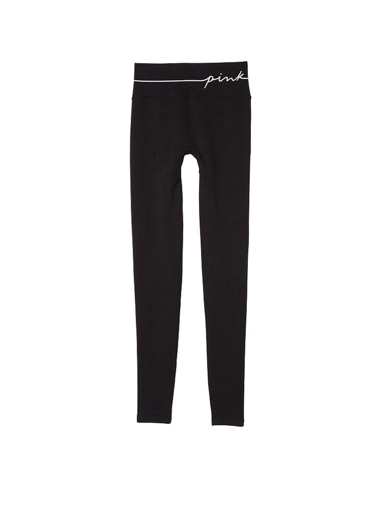 Victoria's Secret PINK Pure Black Long Logo Legging - Image 4 of 4