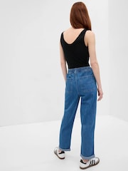 Gap Blue Mid Rise Pull On Easy Jeans - Image 2 of 6