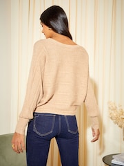 Friends Like These Brown Off The Shoulder Jumper - Image 4 of 4