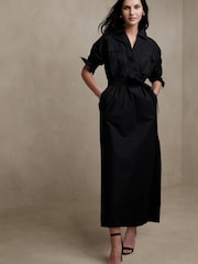 Banana Republic Black Ani Popover Shirt Dress - Image 1 of 1