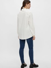 Mamalicious White Long Sleeve Button Up Maternity Shirt - Image 2 of 5