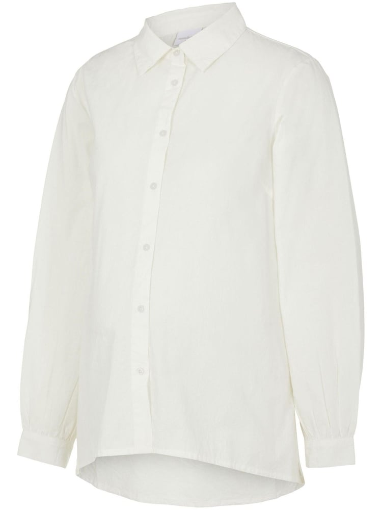 Mamalicious White Long Sleeve Button Up Maternity Shirt - Image 5 of 5