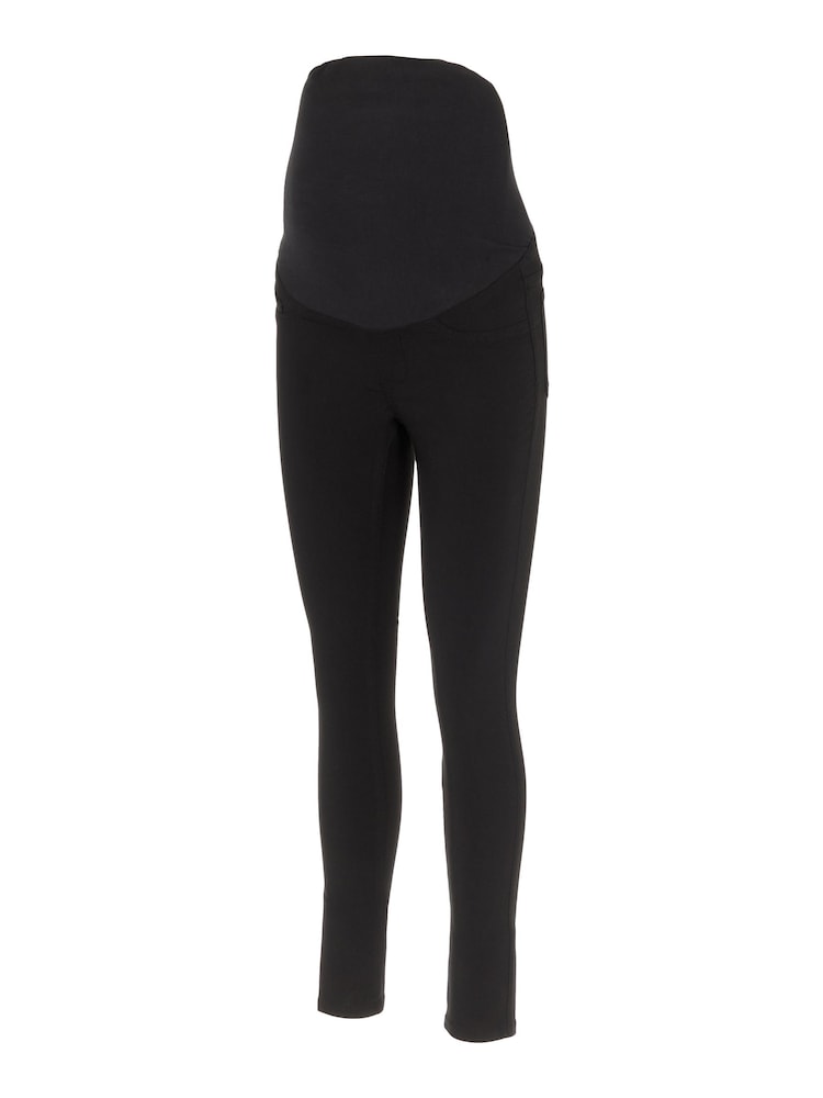 Mamalicious Black Denim Slim Fit High Waist Over the Bump Maternity Jeggings - Image 1 of 5 Mamalicious Black Denim Slim Fit High Waist Over the Bump Maternity Jeggings - Image 1 of 5