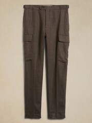 Banana Republic Brown Linen Cargo Dress Trousers - Image 4 of 4