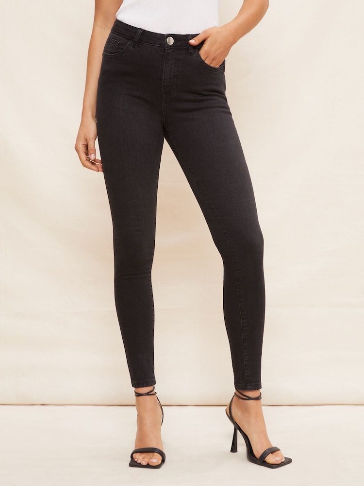 Friends Like These Black Midrise Contour Jeans - Image 1 of 4