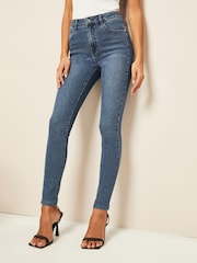 Friends Like These Mid Blue Midrise Contour Jeans - Image 1 of 5