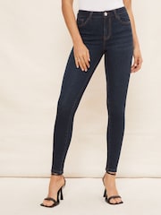 Friends Like These Dark Blue Midrise Contour Jeans - Image 1 of 4