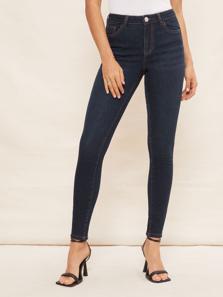 Friends Like These Dark Blue Midrise Contour Jeans - Image 1 of 4